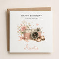 Personalised Camera Theme Birthday Card for Wife, Mum, Grandma, Daughter, Auntie, Sister etc