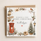 Personalised Christmas Card | Vintage Festive Greeting | Luxury Xmas Keepsake | Completely Customisable | Winter Scenes