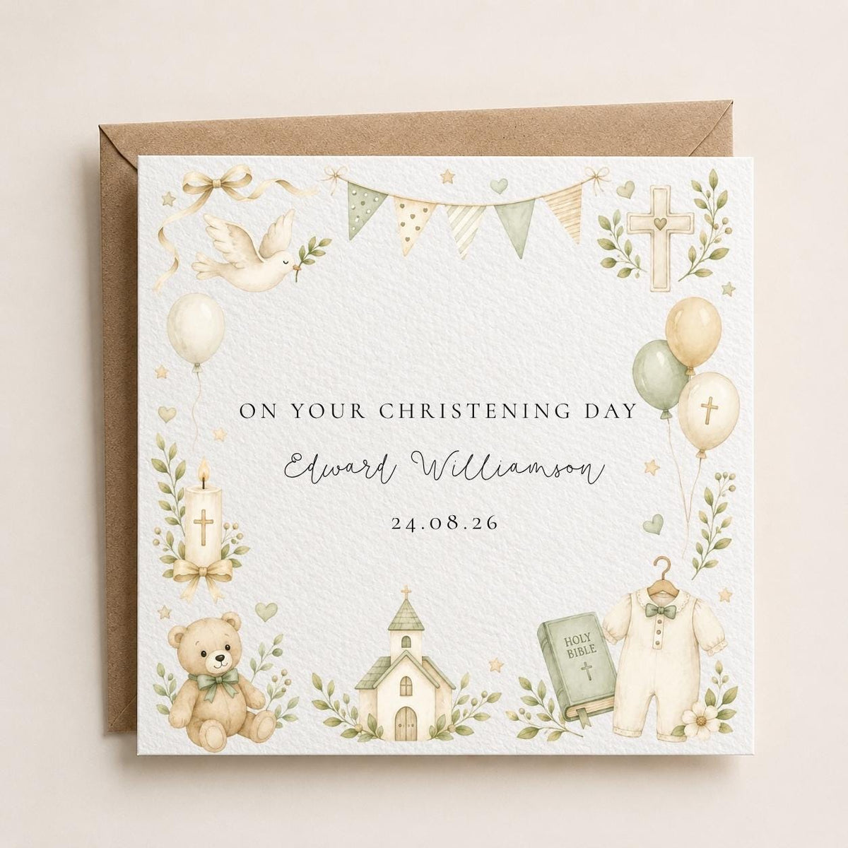 Personalised Christening / Baptism Card
