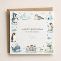 Personalised Artic Animals Theme Birthday Card for Son, Grandson, Brother etc