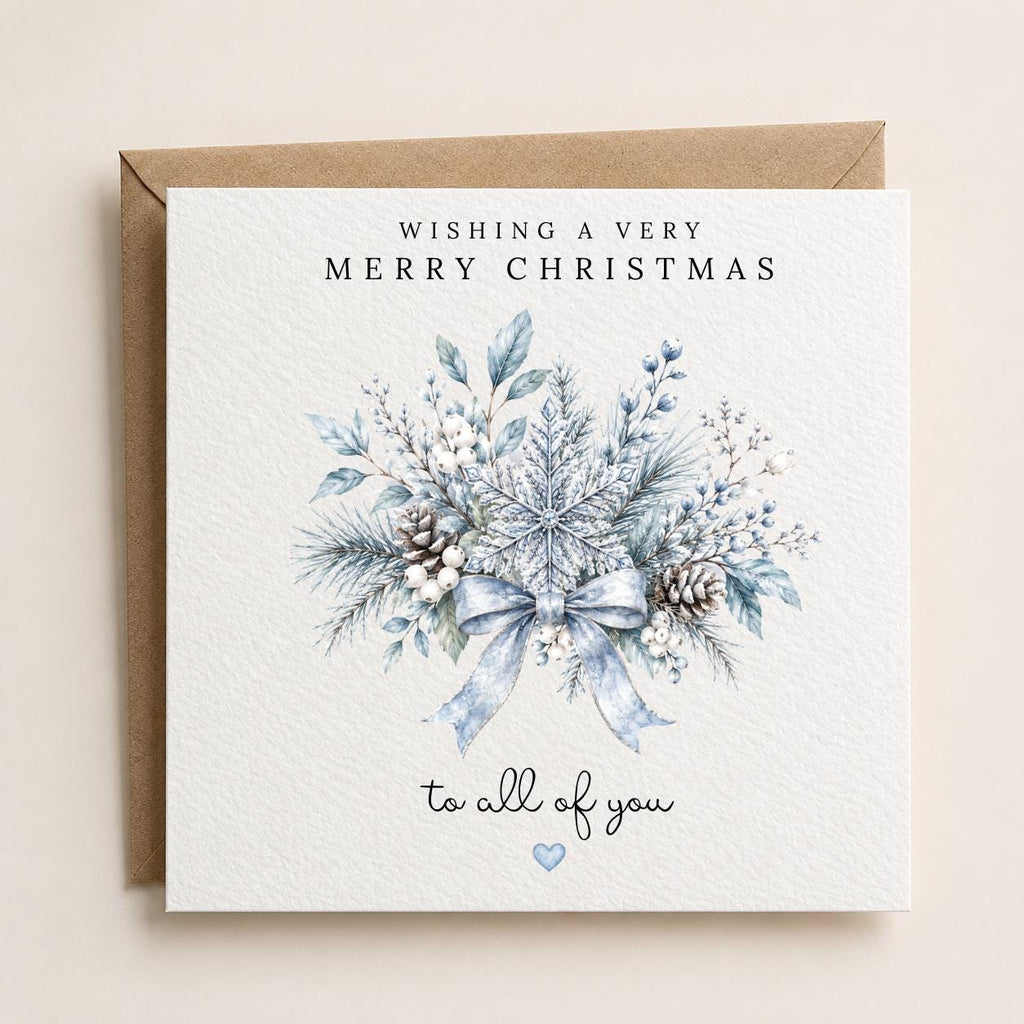 Personalised Christmas Card | Vintage Festive Greeting | Luxury Xmas Keepsake | Completely Customisable | Elegant Winter Wonderland