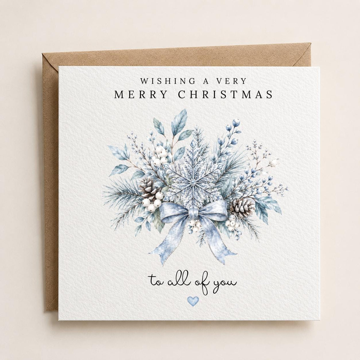 Personalised Christmas Card | Vintage Festive Greeting | Luxury Xmas Keepsake | Completely Customisable | Elegant Winter Wonderland