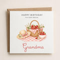 Personalised Strawberry Theme Birthday Card for Wife, Mum, Grandma, Daughter, Auntie, Sister etc