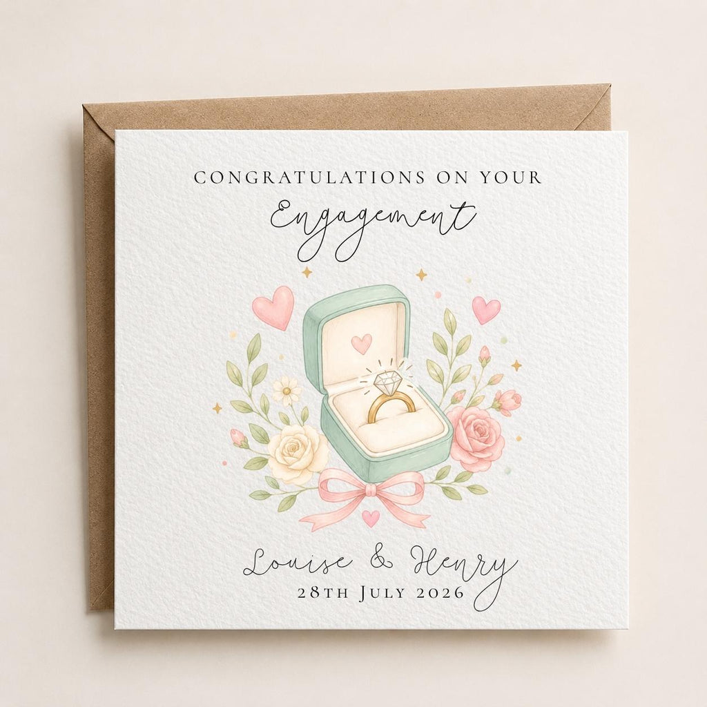 Personalised For Her Engagement Card