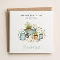 Personalised Gardening Theme Birthday Card for Son, Grandson, Brother etc