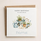 Personalised Gardening Theme Birthday Card for Son, Grandson, Brother etc
