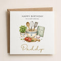 Personalised Chef / Cooking Theme Birthday Card for Husband, Dad, Grandad, Son,  Uncle, Brother etc
