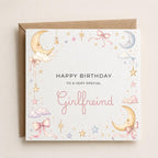 Personalised Moon / Stars Theme Birthday Card for Wife, Mum, Grandma, Daughter, Auntie, Sister etc