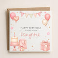 Personalised Birthday Theme Birthday Card for Daughter, Granddaughter, Sister etc