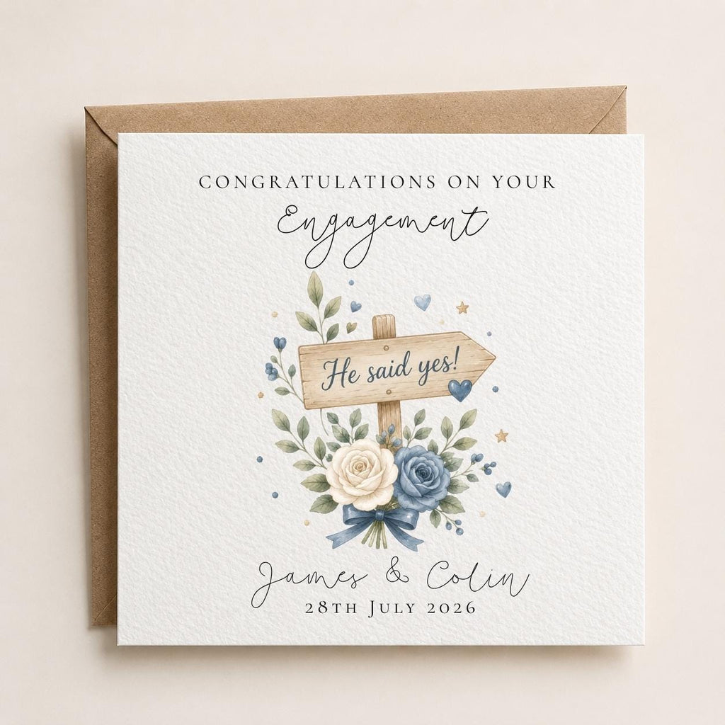 Personalised For Him Engagement Card