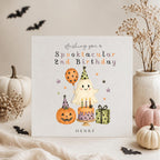 Personalised Halloween Birthday Card, Any Age, Any Name.