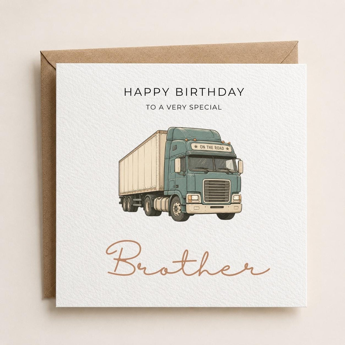 Personalised HGV Truck Driver Birthday Card, Husband, Dad, Grandad, Brother