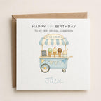Personalised Icecream Theme Birthday Card for Son, Grandson, Brother etc