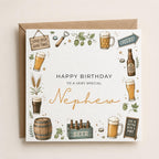 Personalised Beer Theme Birthday Card for Husband, Dad, Grandad, Son,  Uncle, Brother etc