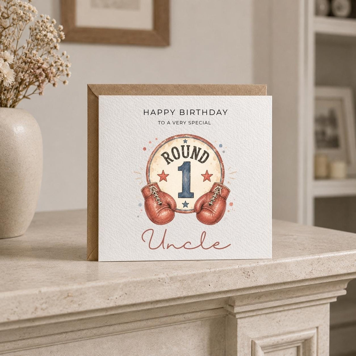 Personalised Boxing Theme Birthday Card for Husband, Dad, Grandad, Son,  Uncle, Brother etc