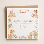 Personalised Storybook Theme Birthday Card for Daughter, Granddaughter, Sister etc