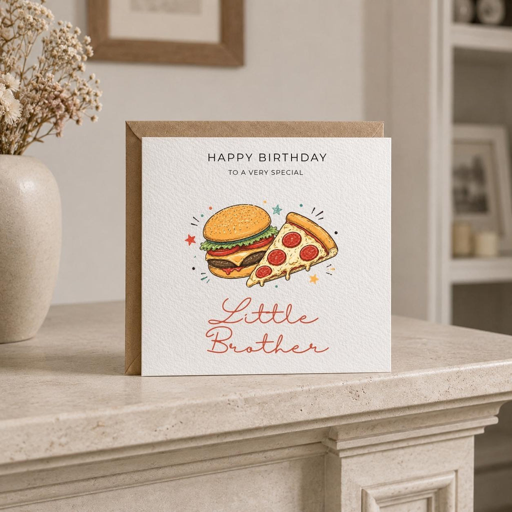 Personalised Pizza Theme Birthday Card for Husband, Dad, Grandad, Son,  Uncle, Brother etc