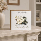 Personalised Birds Theme Birthday Card for Husband, Dad, Grandad, Son,  Uncle, Brother etc