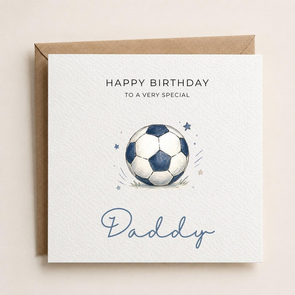 Personalised Football Theme Birthday Card for Husband, Dad, Grandad, Son,  Uncle, Brother etc