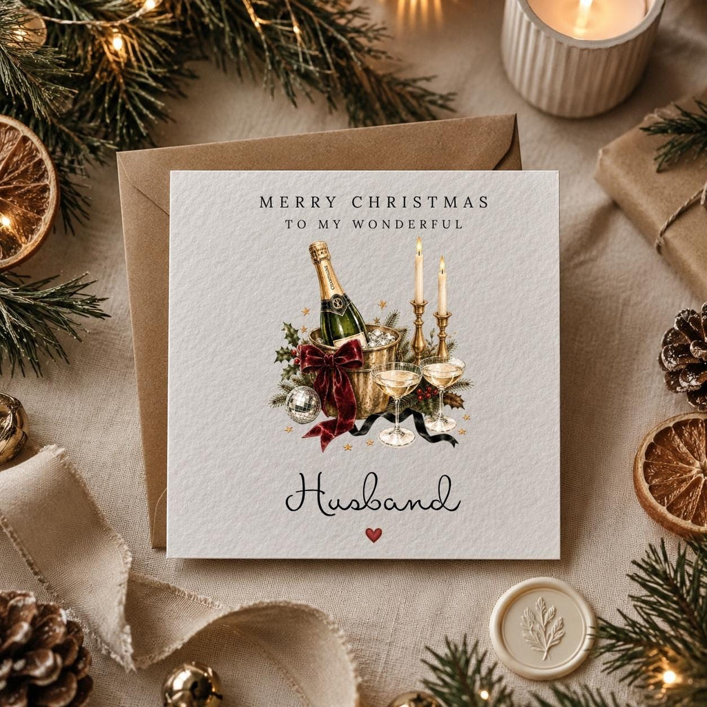 Personalised Christmas Card | Vintage Festive Greeting | Luxury Xmas Keepsake | Completely Customisable | Christmas After Dark