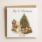 Personalised Christmas Card | My 1st Christmas | Add Any Name | For New-born / Baby