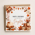 Personalised Autumn Theme Birthday Card for Son, Daughter, Sister,  Brother, Friend etc