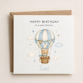 Personalised Hot Air Balloon Theme Birthday Card for Son, Grandson, Brother etc