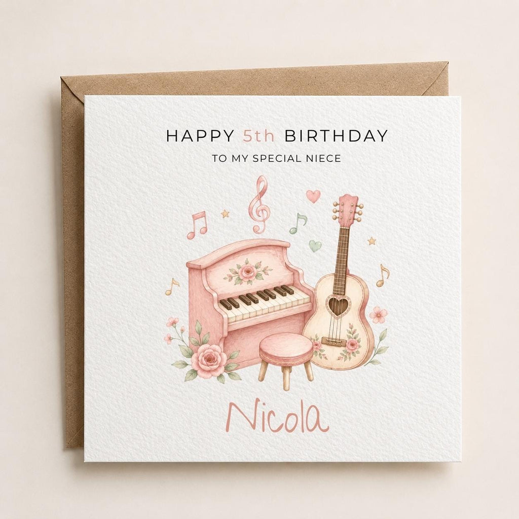 Personalised Mushroom Theme Birthday Card for Daughter, Granddaughter, Sister etc
