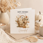 Personalised Autumn Theme Birthday Card for Son, Brother, Sister, Daughter & Friend etc