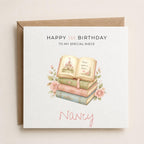 Personalised Storybook Theme Birthday Card for Daughter, Granddaughter, Sister etc