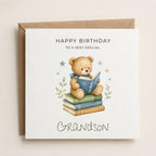 Personalised Storybook Theme Birthday Card for Son, Grandson, Brother etc