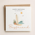 Personalised Surfing Theme Birthday Card for Husband, Dad, Grandad, Son,  Uncle, Brother etc