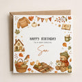 Personalised Autumn Theme Birthday Card for Son, Daughter, Brother, Sister, Friend etc
