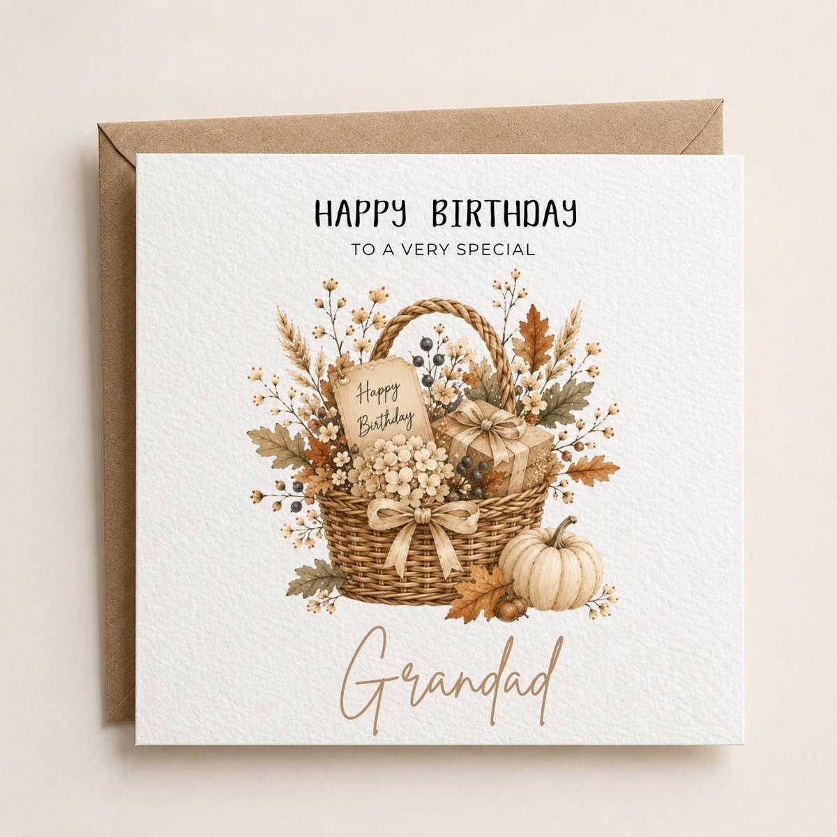 Personalised Autumn Theme Birthday Card for Son, Brother, Sister, Daughter & Friend etc