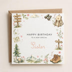 Personalised Walking Theme Birthday Card for Wife, Mum, Grandma, Daughter, Auntie, Sister etc