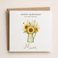 Personalised Sunflower Theme Birthday Card for Wife, Mum, Grandma, Daughter, Auntie, Sister etc