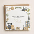 Personalised Forklift Driver Theme Birthday Card for Husband, Dad, Grandad, Son,  Uncle, Brother etc
