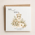 Personalised Wedding Card | Mr and Mrs Surname, Vintage Post Box Design, Date Gift