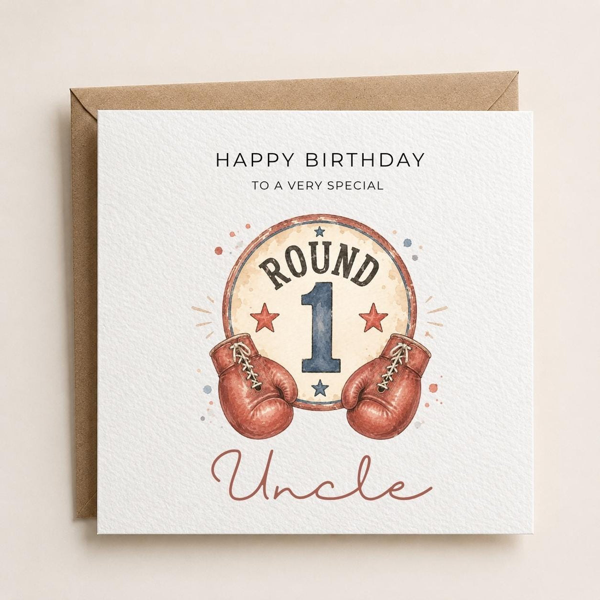Personalised Boxing Theme Birthday Card for Husband, Dad, Grandad, Son,  Uncle, Brother etc