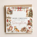 Personalised Vintage Christmas Card for Children | Traditional Animals & Gifts