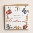 Personalised Boxing Theme Birthday Card for Husband, Dad, Grandad, Son,  Uncle, Brother etc