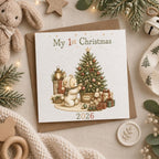 Personalised Christmas Card | My 1st Christmas | Add Any Name | For New-born / Baby