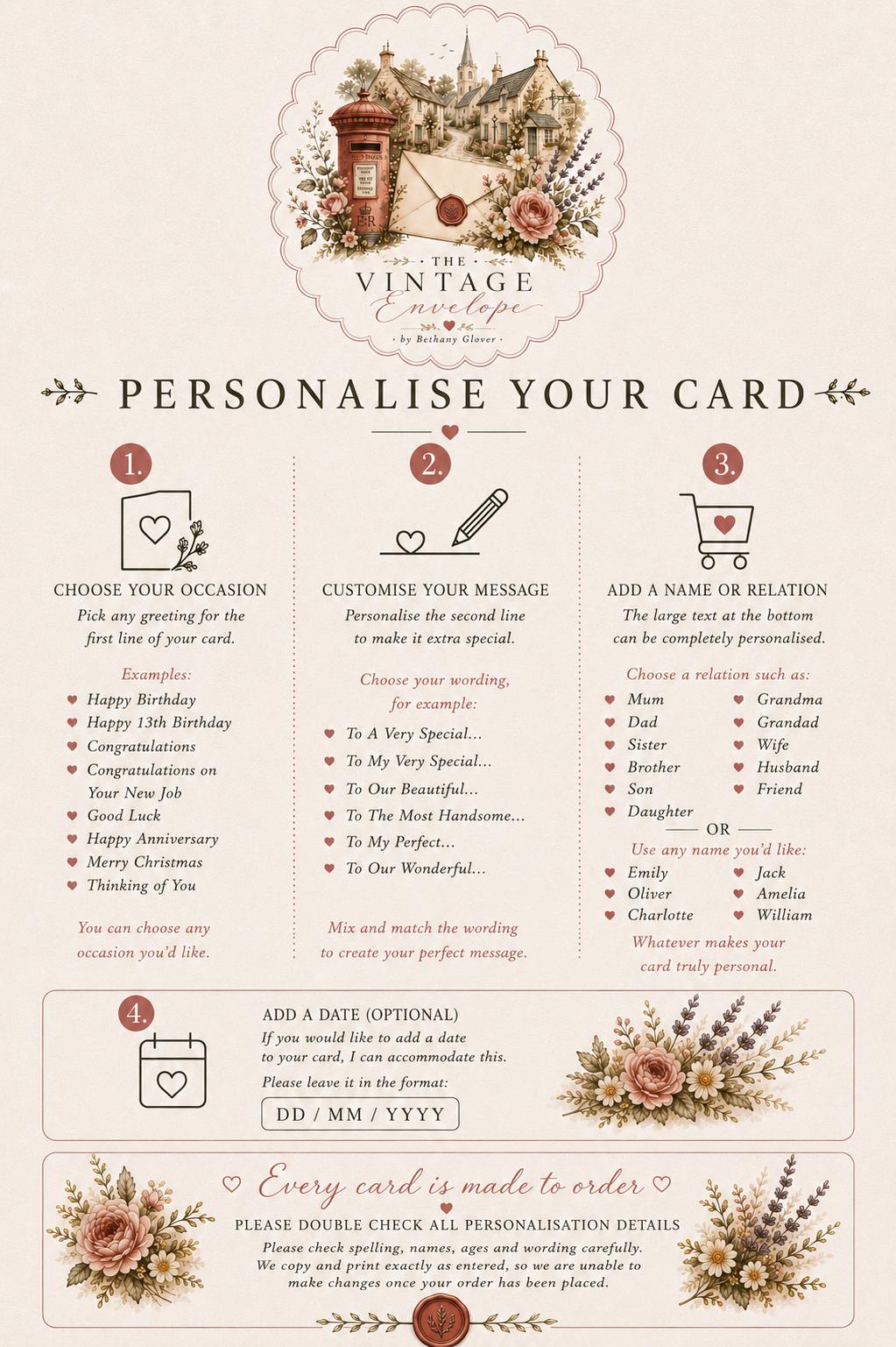 Personalised For Him Engagement Card