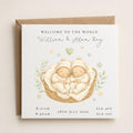 Personalised New Baby Twins Card