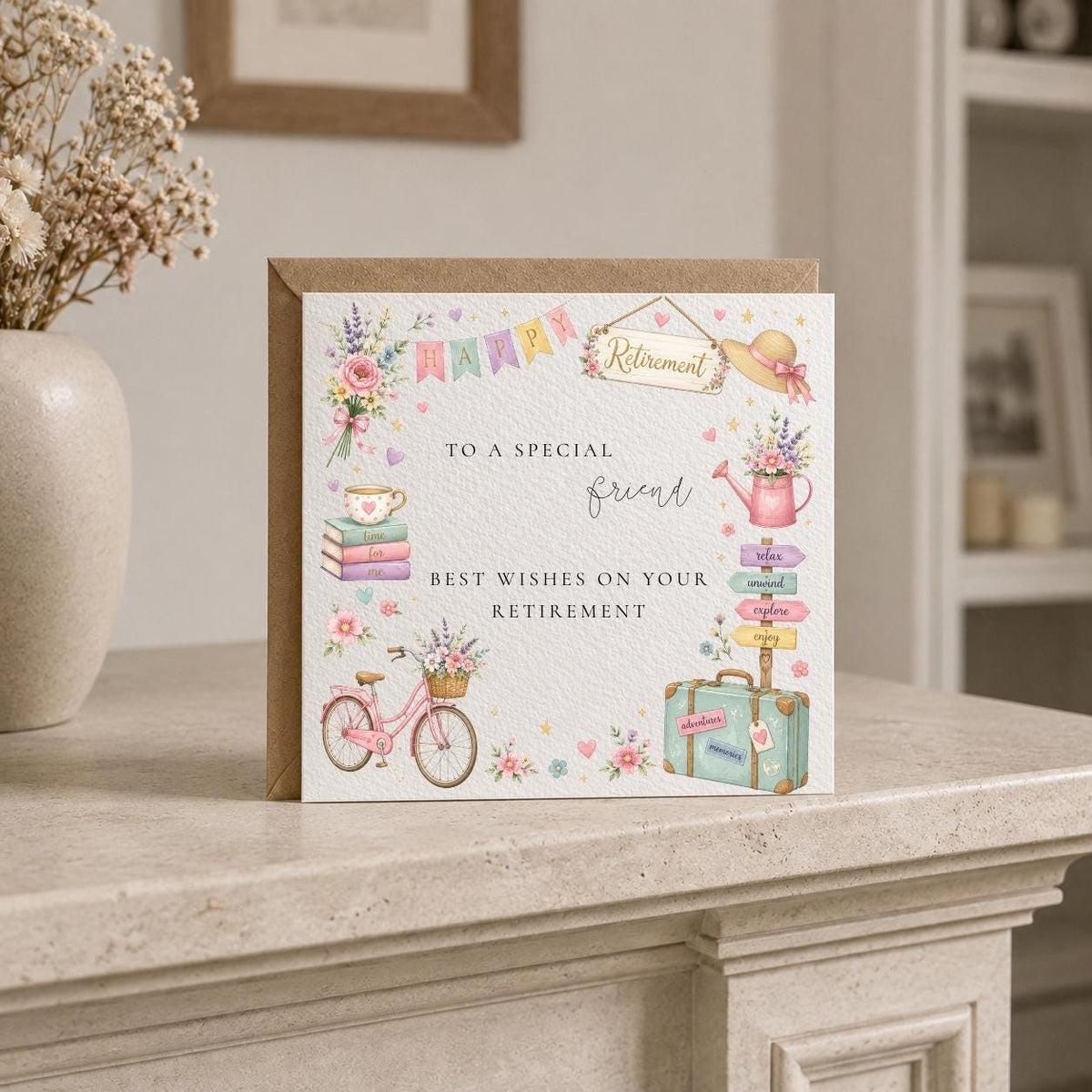 Personalised For Her Happy Retirement Card