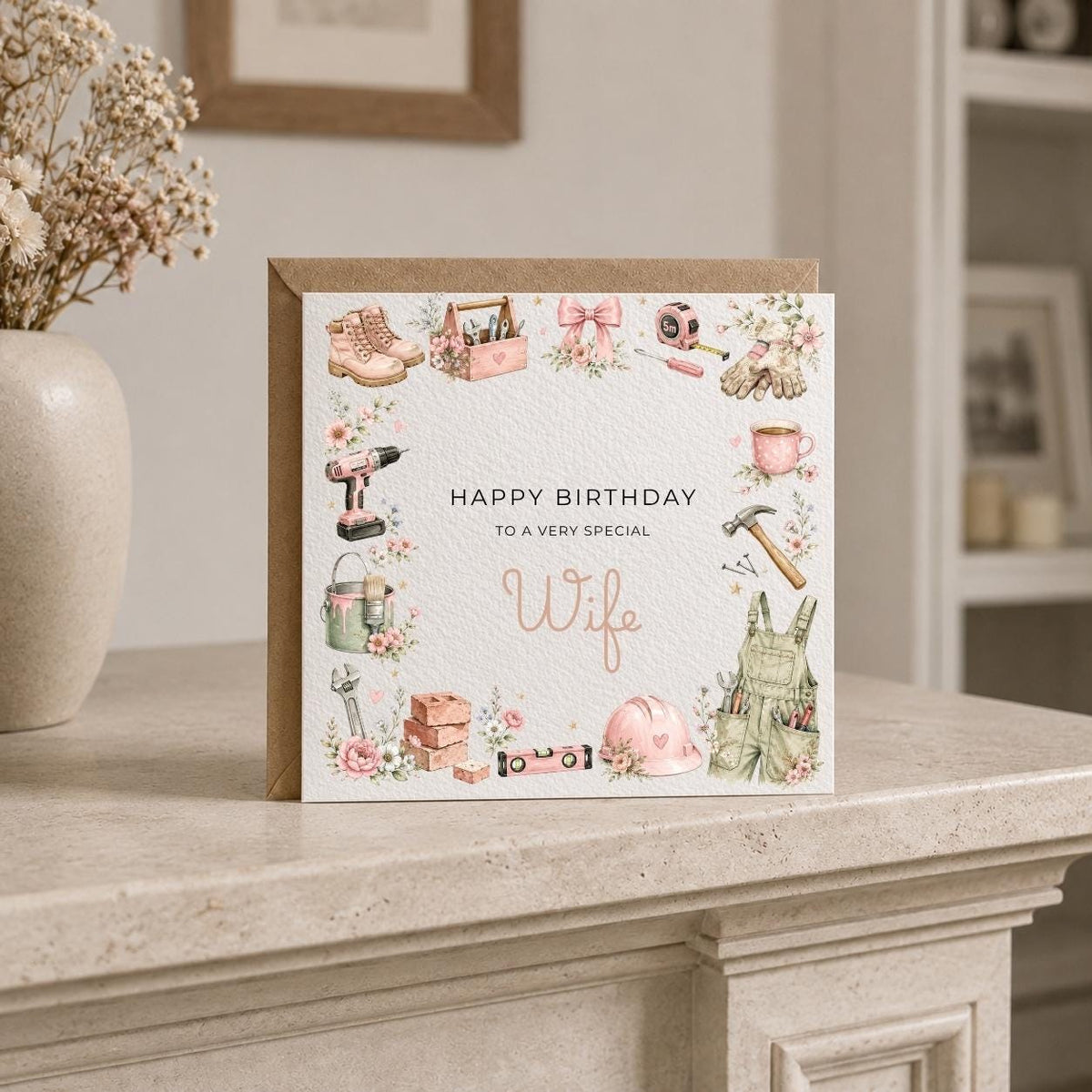 Personalised Trade Theme Birthday Card for Wife, Mum, Grandma, Daughter, Auntie, Sister etc
