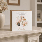 Personalised Café Theme Birthday Card for Wife, Mum, Grandma, Daughter, Auntie, Sister etc