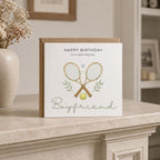 Personalised Tennis Theme Birthday Card for Husband, Dad, Grandad, Son,  Uncle, Brother etc
