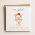Personalised Icecream Theme Birthday Card for Daughter, Granddaughter, Sister etc