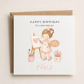Personalised Arts / Painting Theme Birthday Card for Daughter, Granddaughter, Sister etc